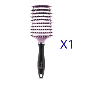 Hairbrush Anti Klit Brushy Haarborstel Women Detangler Hair Brush Bristle Nylon Scalp Massage Teaser Hair Brush Comb (Option: A Purple-1pc)