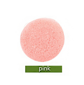 Natural Round Shap Konjac Sponge Face Cleaning Sponge (Color: PINK)