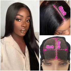 HD Human Hair waterwave 10 14 16 20 30 Inch Waterwave Curly Half Transparent Glueless 4*4 Frontal 4x4 Lace Front Closure Wig (Stretched Length: 22 Inches (559mm)(+$69.00))