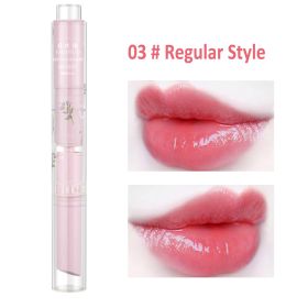Jelly Mirror Lipstick Makeup Love Shape Waterproof Non-stick Cup Solid Lip Gloss Clear Long Lasting Moisturizing Lipstick Pen (Color: D03 Regular Style)