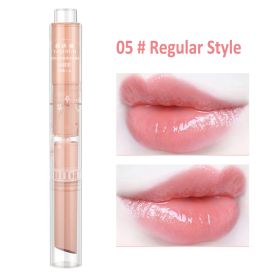 Jelly Mirror Lipstick Makeup Love Shape Waterproof Non-stick Cup Solid Lip Gloss Clear Long Lasting Moisturizing Lipstick Pen (Color: D05 Regular Style)