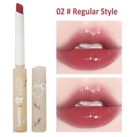 Jelly Mirror Lipstick Makeup Love Shape Waterproof Non-stick Cup Solid Lip Gloss Clear Long Lasting Moisturizing Lipstick Pen (Color: C02 Regular Style)
