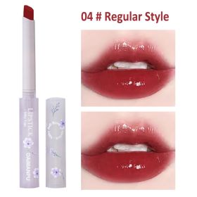 Jelly Mirror Lipstick Makeup Love Shape Waterproof Non-stick Cup Solid Lip Gloss Clear Long Lasting Moisturizing Lipstick Pen (Color: C04 Regular Style)