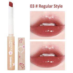 Jelly Mirror Lipstick Makeup Love Shape Waterproof Non-stick Cup Solid Lip Gloss Clear Long Lasting Moisturizing Lipstick Pen (Color: C03 Regular Style)